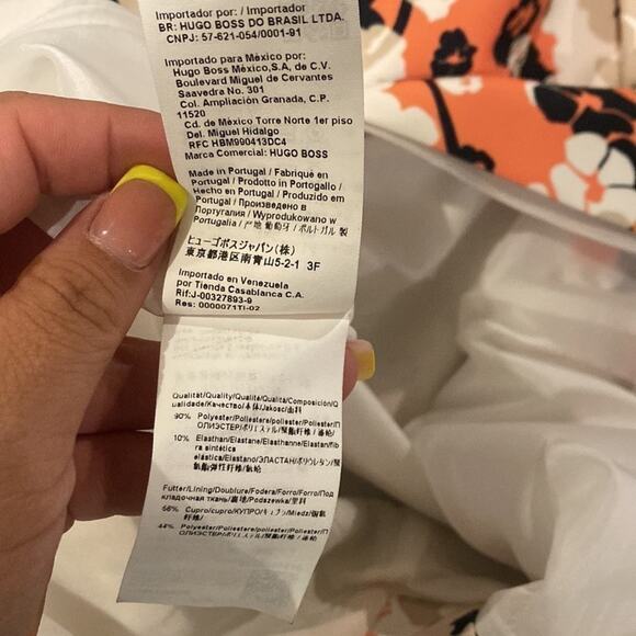 Hugo Boss Donisa Floral Sheath Dress Size 10 – Retro Orange Multi Print - Picture 7 of 8